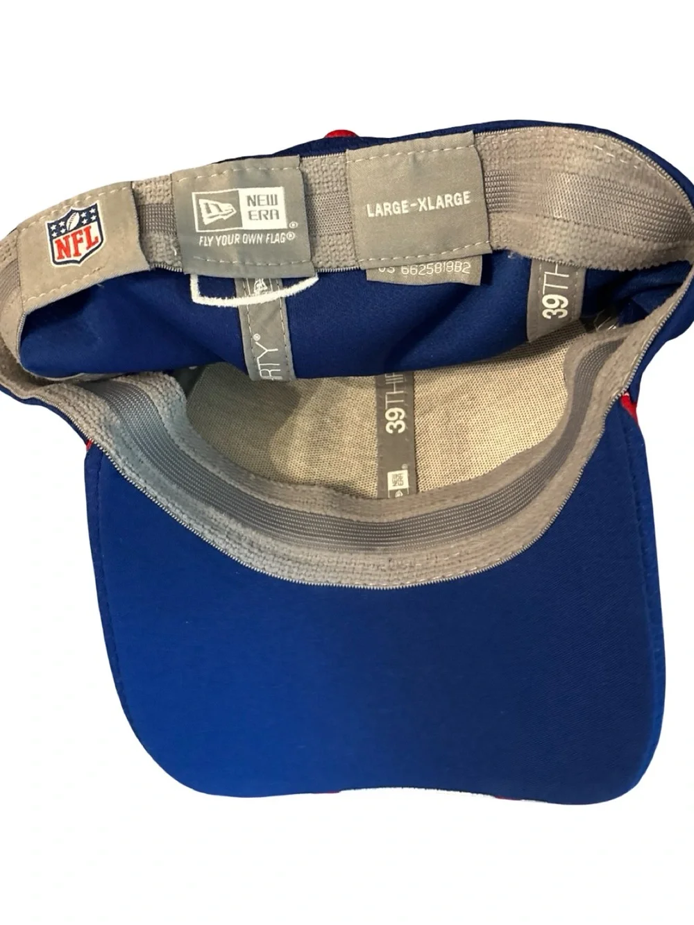 New Era New York Giants NY Blue & White 39THIRTY Stretch Fit Baseball Cap XL